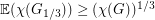 $ {\mathbb E}(\chi(G_{1/3})) \ge (\chi(G))^{1/3} $