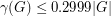 $ \gamma(G)\leq 0.2999|G| $