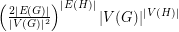 $ \left(\frac{2|E(G)|}{|V(G)|^2}\right)^{|E(H)|}|V(G)|^{|V(H)|} $