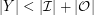 $ |Y| < |{\mathcal I}| + |{\mathcal O}| $