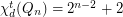 $ \chi_d^t(Q_n)=2^{n-2}+2 $