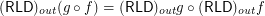 $ ( \mathsf{\tmop{RLD}})_{\tmop{out}} (g \circ f) = ( \mathsf{\tmop{RLD}})_{\tmop{out}} g \circ ( \mathsf{\tmop{RLD}})_{\tmop{out}} f $